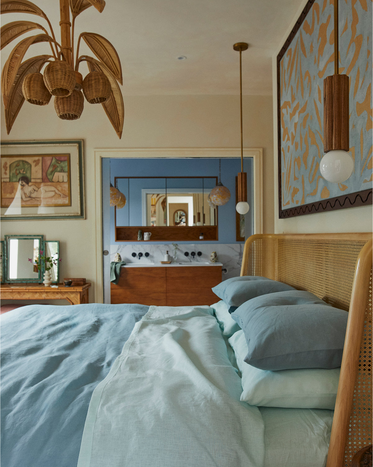 Lagoon 100% French Flax Linen Pillowcases (Set of Two)