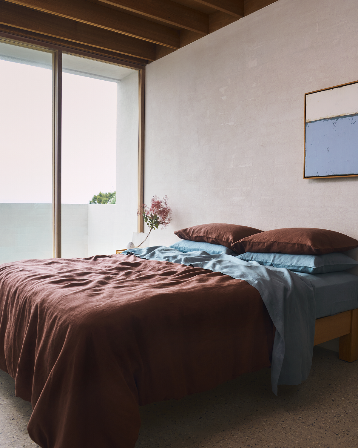 Lagoon 100% French Flax Linen Pillowcases (Set of Two)