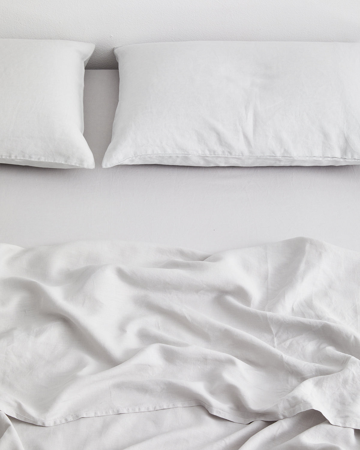 Fog 100% French Flax Linen Fitted Sheet