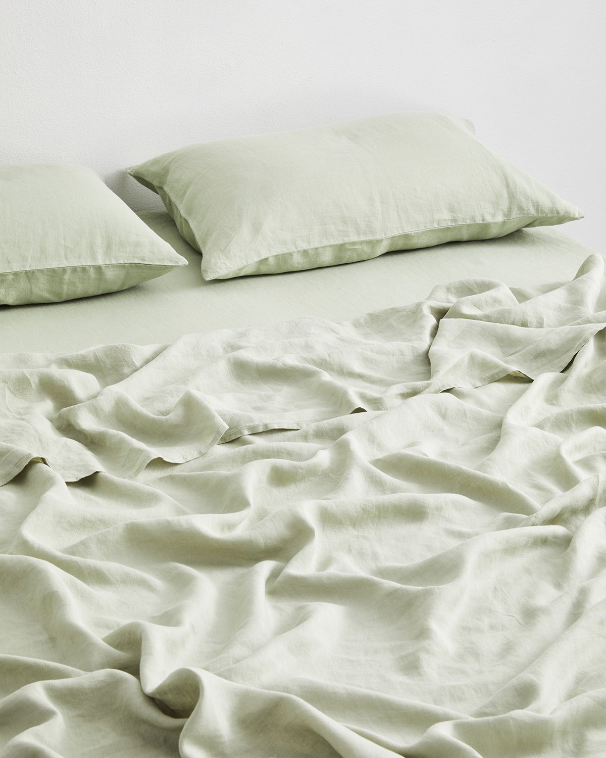 Sage 100% Flax Linen King Pillowcases (Set of Two)